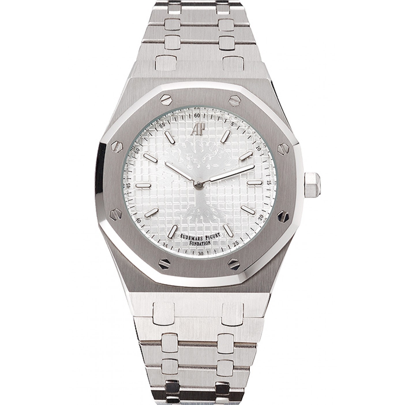 Audemars Piguet Royal Oak Fondation White Dial Stainless Steel Case And Bracelet